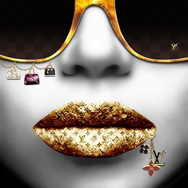 Louis Vuitton lips by Jean Raphael